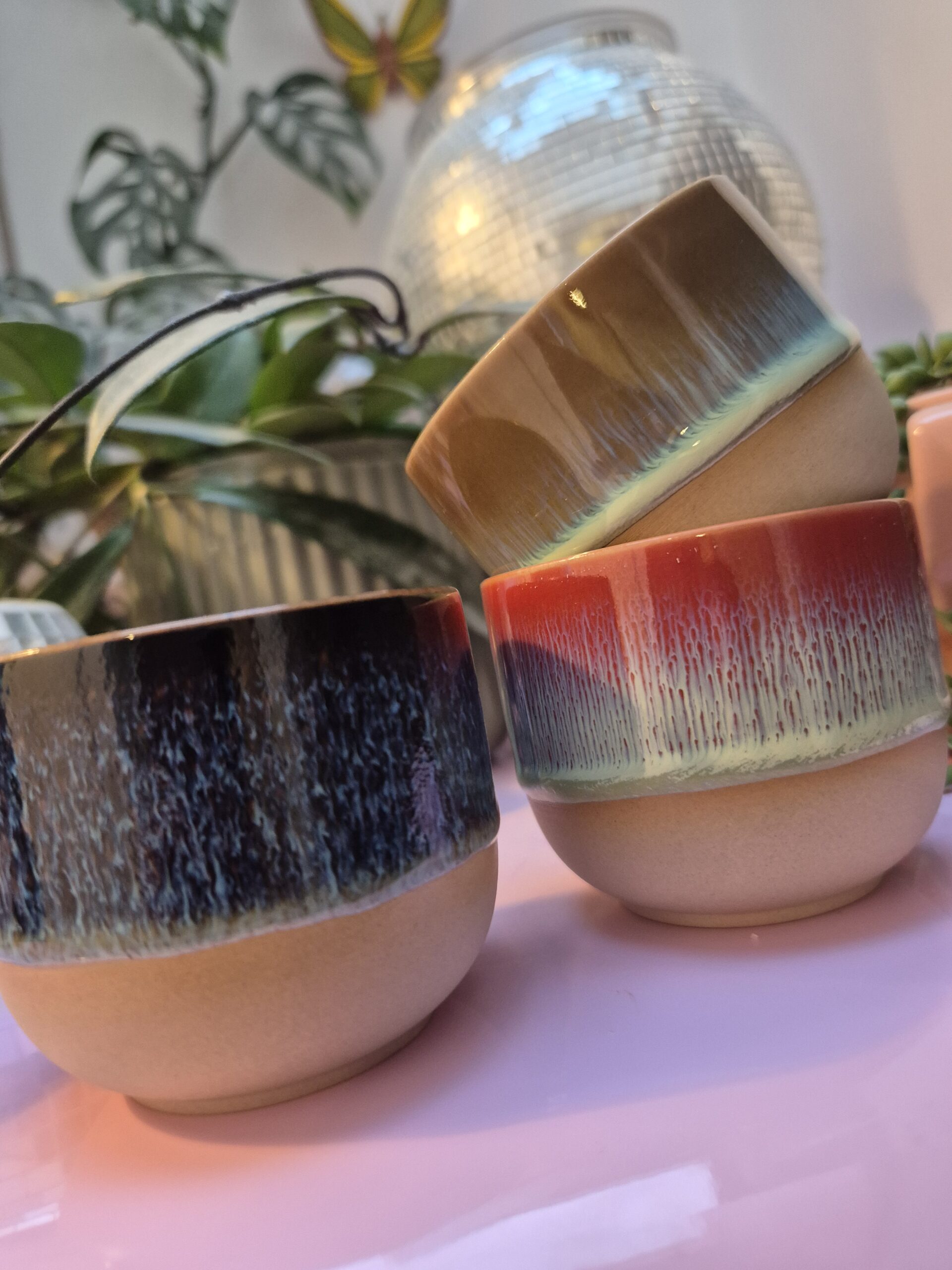 Two-tone ceramic flat white cup | Handleless coffee mug ❤ - Image 7